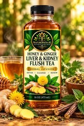 Honey & Ginger Liver & Kidney Flush Tea bottle